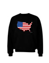 United States Cutout - American Flag Design Adult Dark Sweatshirt by TooLoud-Sweatshirts-TooLoud-Black-Small-Davson Sales