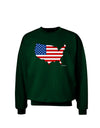 United States Cutout - American Flag Design Adult Dark Sweatshirt by TooLoud-Sweatshirts-TooLoud-Deep-Forest-Green-Small-Davson Sales