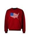 United States Cutout - American Flag Design Adult Dark Sweatshirt by TooLoud-Sweatshirts-TooLoud-Deep-Red-Small-Davson Sales