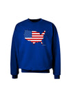 United States Cutout - American Flag Design Adult Dark Sweatshirt by TooLoud-Sweatshirts-TooLoud-Deep-Royal-Blue-Small-Davson Sales