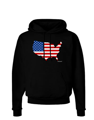 United States Cutout - American Flag Design Dark Hoodie Sweatshirt by TooLoud-Hoodie-TooLoud-Black-Small-Davson Sales