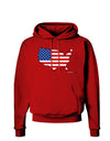 United States Cutout - American Flag Design Dark Hoodie Sweatshirt by TooLoud-Hoodie-TooLoud-Red-Small-Davson Sales