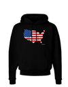 United States Cutout - American Flag Distressed Dark Hoodie Sweatshirt by TooLoud-Hoodie-TooLoud-Black-Small-Davson Sales