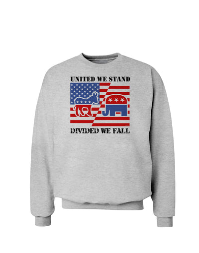 United We Stand Divided We Fall Sweatshirt-Sweatshirts-TooLoud-AshGray-Small-Davson Sales