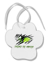 Unleash The Monster Paw Print Shaped Ornament-Ornament-TooLoud-White-Davson Sales