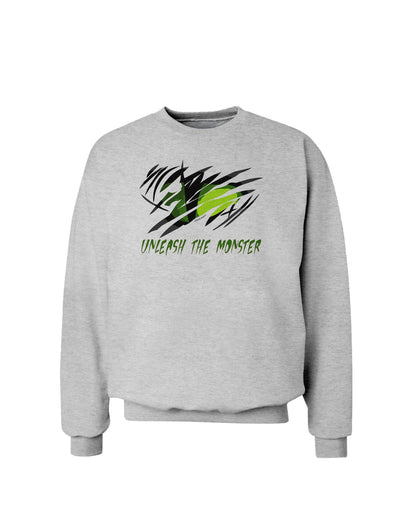 Unleash The Monster Sweatshirt-Sweatshirts-TooLoud-AshGray-Small-Davson Sales