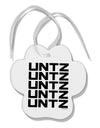 Untz Untz Untz Untz Untz EDM Design Paw Print Shaped Ornament-Ornament-TooLoud-White-Davson Sales