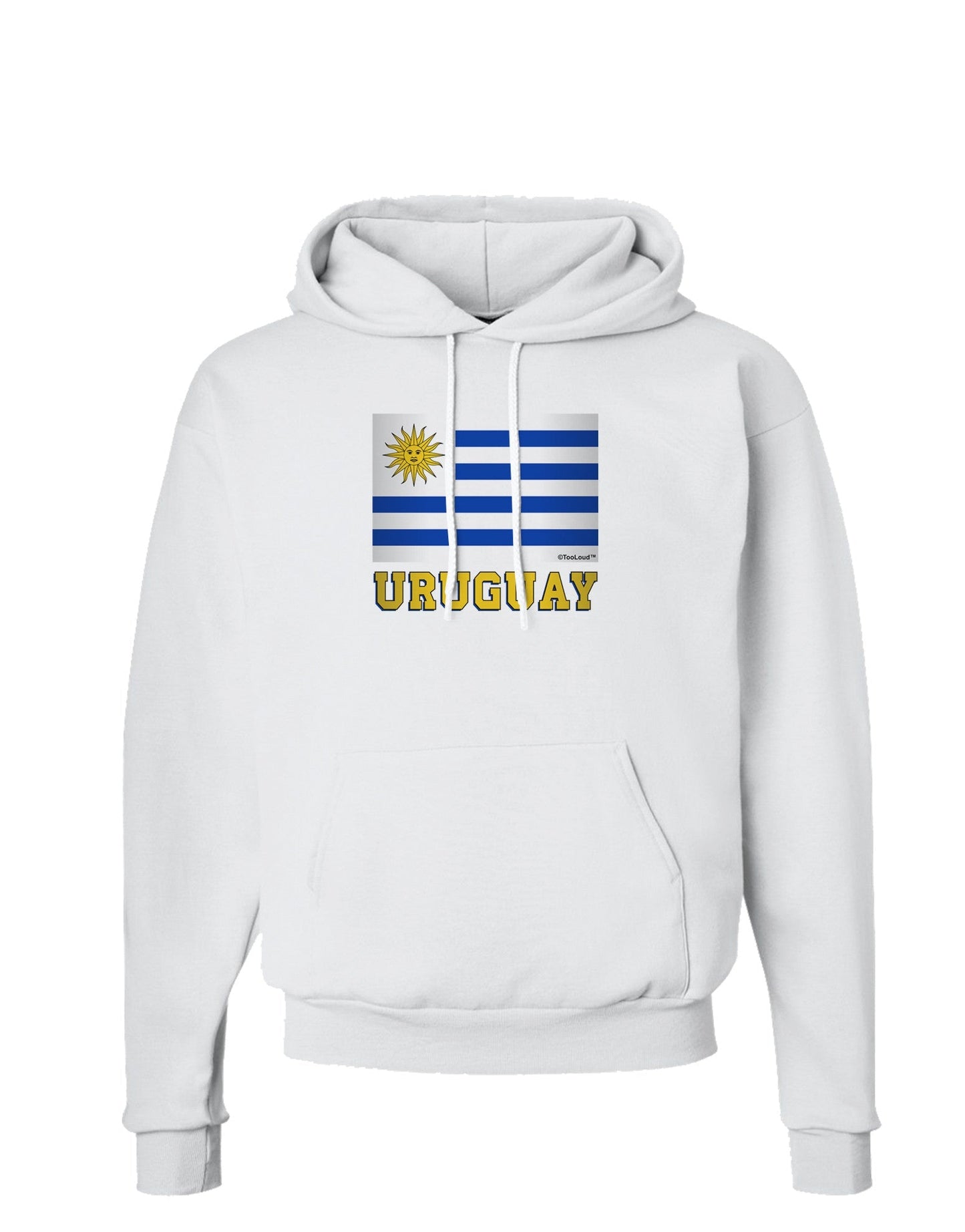 Uruguay Flag Adult Hoodie Sweatshirt-Hoodie-TooLoud-White-Small-Davson Sales