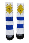 Uruguay Flag All-Over Print Adult Crew Socks - Enhancing Your Ecommerce Experience-Socks-TooLoud-White-Ladies-4-6-Davson Sales