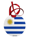 Uruguay Flag AOP Circular Metal Ornament All Over Print-Ornament-TooLoud-Davson Sales