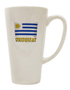 Uruguay Flag Conical Latte Coffee Mug - Crafted for the Discerning Coffee Enthusiast-Conical Latte Mug-TooLoud-White-Davson Sales