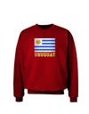 Uruguay Flag Dark Adult Dark Sweatshirt-Sweatshirt-TooLoud-Deep-Red-Small-Davson Sales