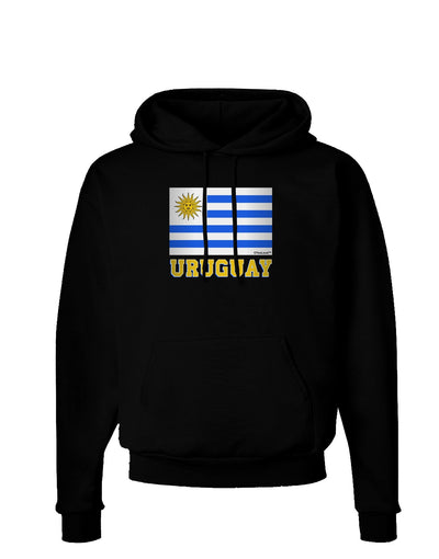 Uruguay Flag Dark Dark Hoodie Sweatshirt-Hoodie-TooLoud-Black-Small-Davson Sales