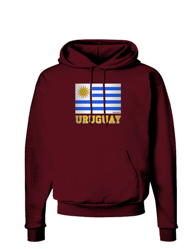 Uruguay Flag Dark Dark Hoodie Sweatshirt-Hoodie-TooLoud-Maroon-Small-Davson Sales