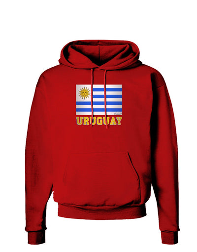 Uruguay Flag Dark Dark Hoodie Sweatshirt-Hoodie-TooLoud-Red-Small-Davson Sales