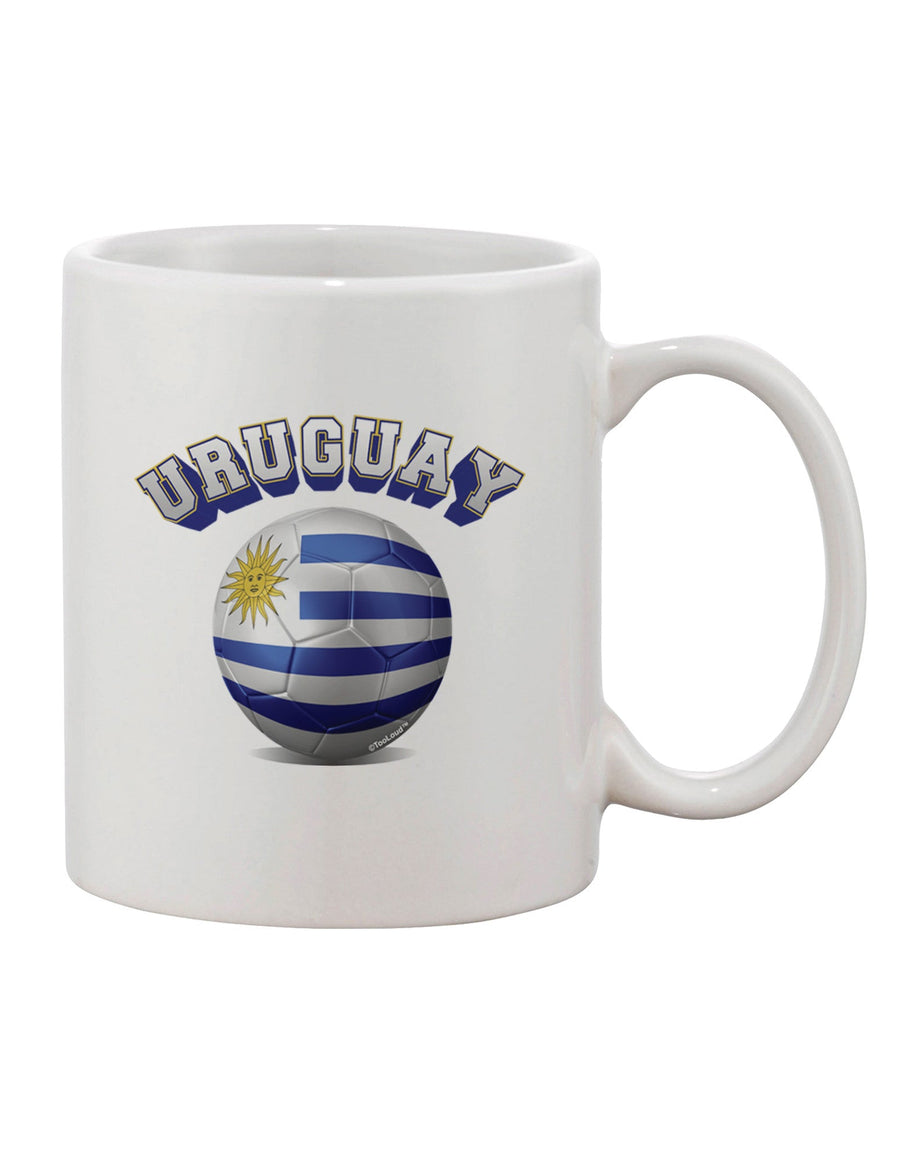 Uruguay Soccer Ball Flag Printed 11 oz Coffee Mug - Perfect for Drinkware Enthusiasts TooLoud-11 OZ Coffee Mug-TooLoud-White-Davson Sales