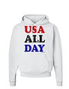 USA All Day - Distressed Patriotic Design Hoodie Sweatshirt by TooLoud-Hoodie-TooLoud-White-Small-Davson Sales