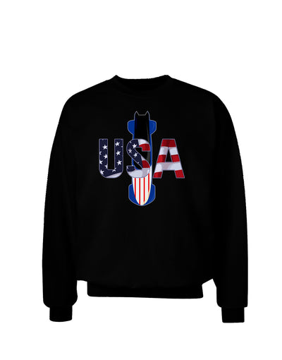 USA Bobsled Adult Dark Sweatshirt by TooLoud-Sweatshirts-TooLoud-Black-Small-Davson Sales