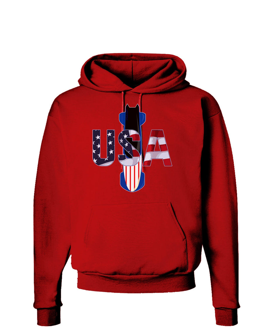 USA Bobsled Dark Hoodie Sweatshirt by TooLoud-Hoodie-TooLoud-Black-Small-Davson Sales