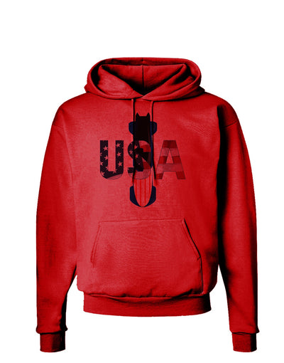 USA Bobsled Hoodie Sweatshirt by TooLoud-Hoodie-TooLoud-Red-Small-Davson Sales