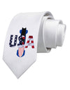 USA Bobsled Printed White Necktie by TooLoud