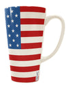 USA Flag AOP 16 Ounce Conical Latte Coffee Mug - Expertly Crafted Drinkware-Conical Latte Mug-TooLoud-White-Davson Sales