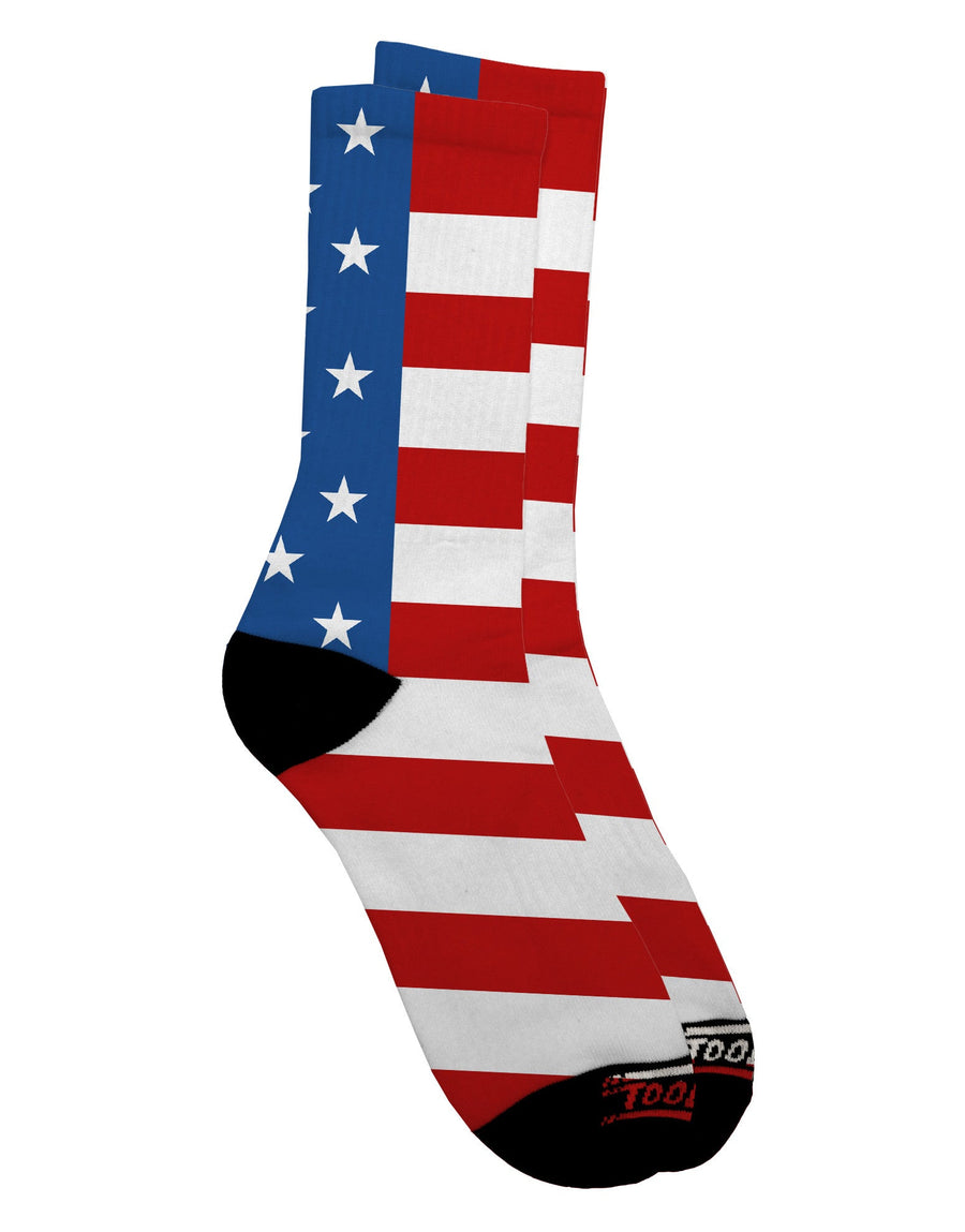 USA Flag AOP Adult Crew Socks - A Captivating All Over Print for Fashion Enthusiasts - TooLoud-Socks-TooLoud-White-Ladies-4-6-Davson Sales