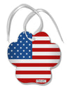 USA Flag AOP Paw Print Shaped Ornament All Over Print-Ornament-TooLoud-White-Davson Sales