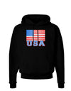 USA Flag Dark Hoodie Sweatshirt by TooLoud-Hoodie-TooLoud-Black-Small-Davson Sales