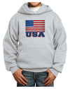 USA Flag Youth Hoodie Pullover Sweatshirt by TooLoud-Youth Hoodie-TooLoud-Ash-XS-Davson Sales