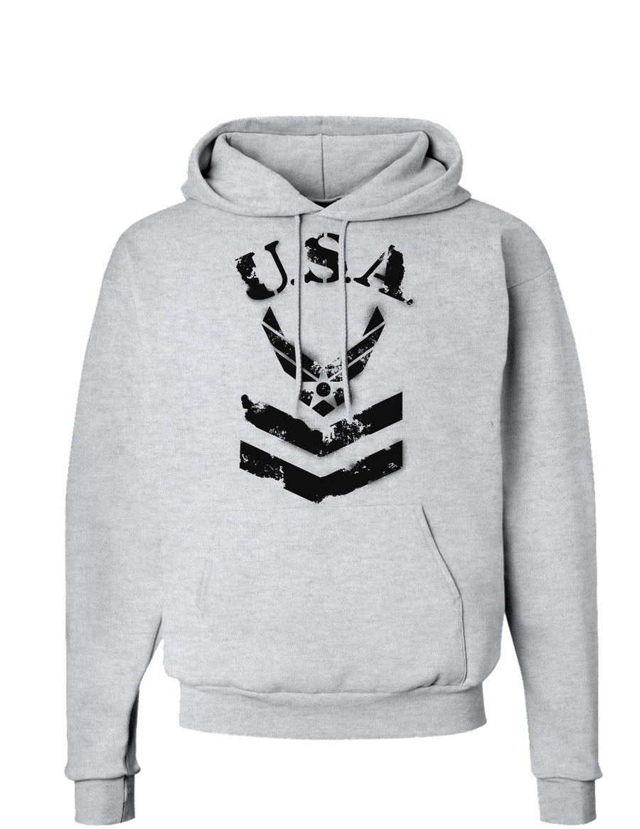 USA Military Air Force Stencil Logo Hoodie Sweatshirt-Hoodie-TooLoud-White-Small-Davson Sales