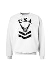 USA Military Air Force Stencil Logo Sweatshirt-Sweatshirts-TooLoud-White-Small-Davson Sales