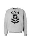 USA Military Army Stencil Logo Sweatshirt-Sweatshirts-TooLoud-AshGray-Small-Davson Sales