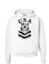 USA Military Coast Guard Stencil Logo Hoodie Sweatshirt-Hoodie-TooLoud-White-Small-Davson Sales