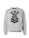 USA Military Coast Guard Stencil Logo Sweatshirt-Sweatshirts-TooLoud-AshGray-Small-Davson Sales