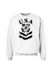 USA Military Coast Guard Stencil Logo Sweatshirt-Sweatshirts-TooLoud-White-Small-Davson Sales