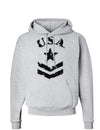 USA Military Star Stencil Logo Hoodie Sweatshirt-Hoodie-TooLoud-AshGray-Small-Davson Sales