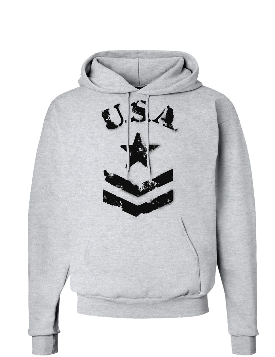 USA Military Star Stencil Logo Hoodie Sweatshirt-Hoodie-TooLoud-White-Small-Davson Sales