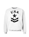 USA Military Star Stencil Logo Sweatshirt-Sweatshirts-TooLoud-White-Small-Davson Sales