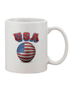 USA Printed 11 oz Coffee Mug - Perfect Drinkware for Soccer Enthusiasts - TooLoud-11 OZ Coffee Mug-TooLoud-White-Davson Sales