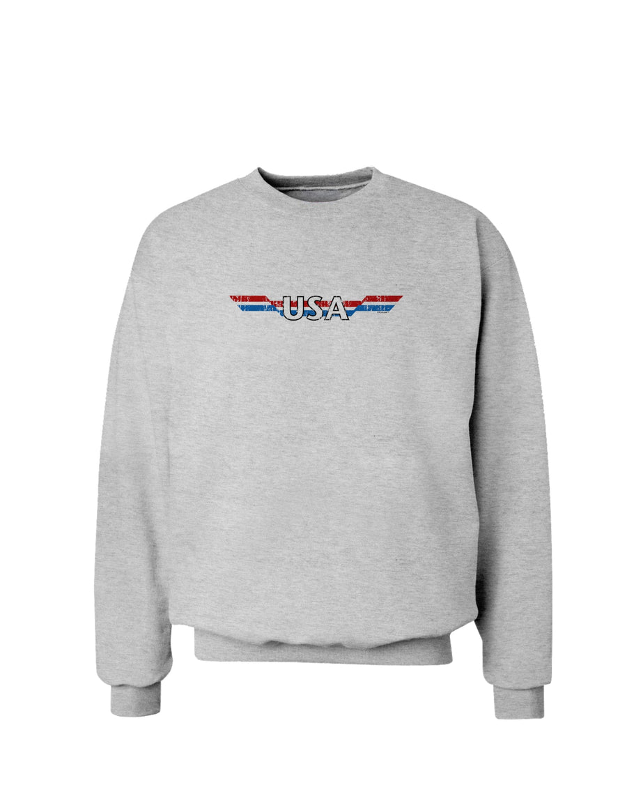USA Stripes Vintage Sweatshirt-Sweatshirts-TooLoud-White-Small-Davson Sales
