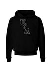 USA Text Dark Hoodie Sweatshirt-Hoodie-TooLoud-Black-Small-Davson Sales