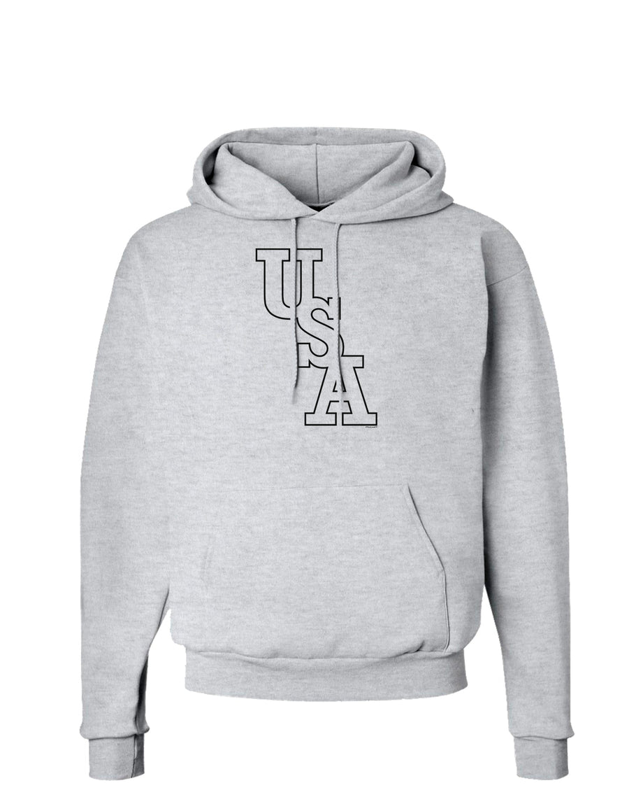 USA Text Hoodie Sweatshirt-Hoodie-TooLoud-White-Small-Davson Sales