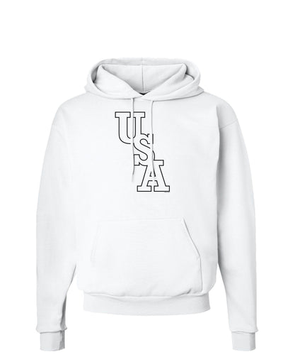 USA Text Hoodie Sweatshirt-Hoodie-TooLoud-White-Small-Davson Sales