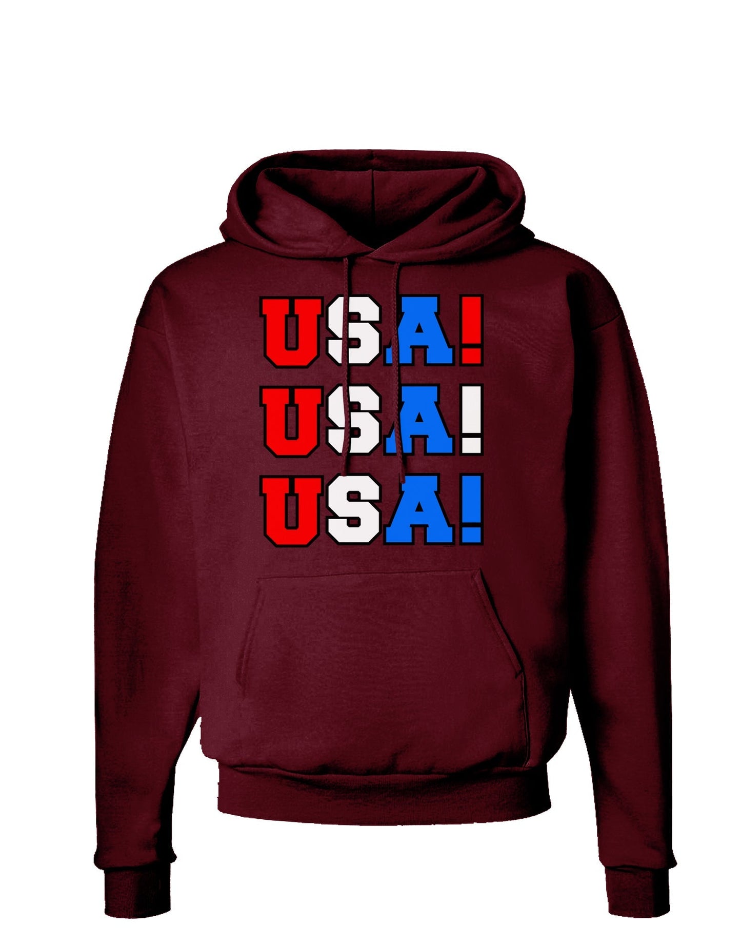 USA! USA! USA! Dark Hoodie Sweatshirt-Hoodie-TooLoud-Maroon-Small-Davson Sales