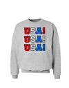 USA! USA! USA! Sweatshirt-Sweatshirts-TooLoud-AshGray-Small-Davson Sales