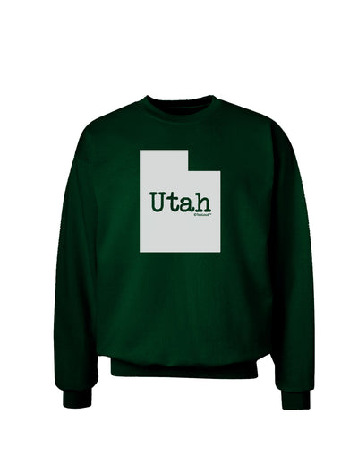 Utah - United States Shape Adult Dark Sweatshirt by TooLoud-Sweatshirts-TooLoud-Deep-Forest-Green-Small-Davson Sales