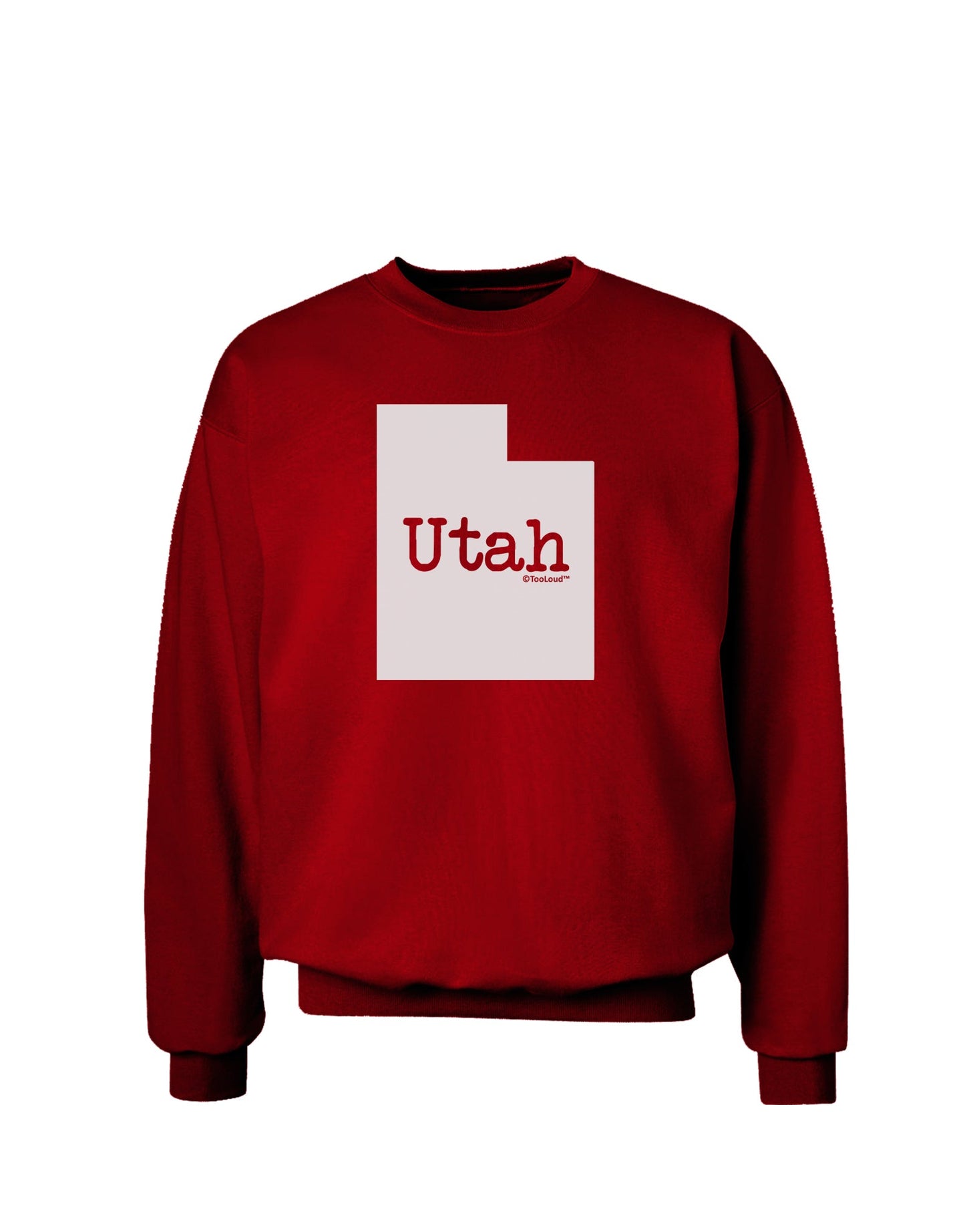 Utah - United States Shape Adult Dark Sweatshirt by TooLoud-Sweatshirts-TooLoud-Deep-Red-Small-Davson Sales