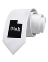 Utah - United States Shape Printed White Necktie by TooLoud