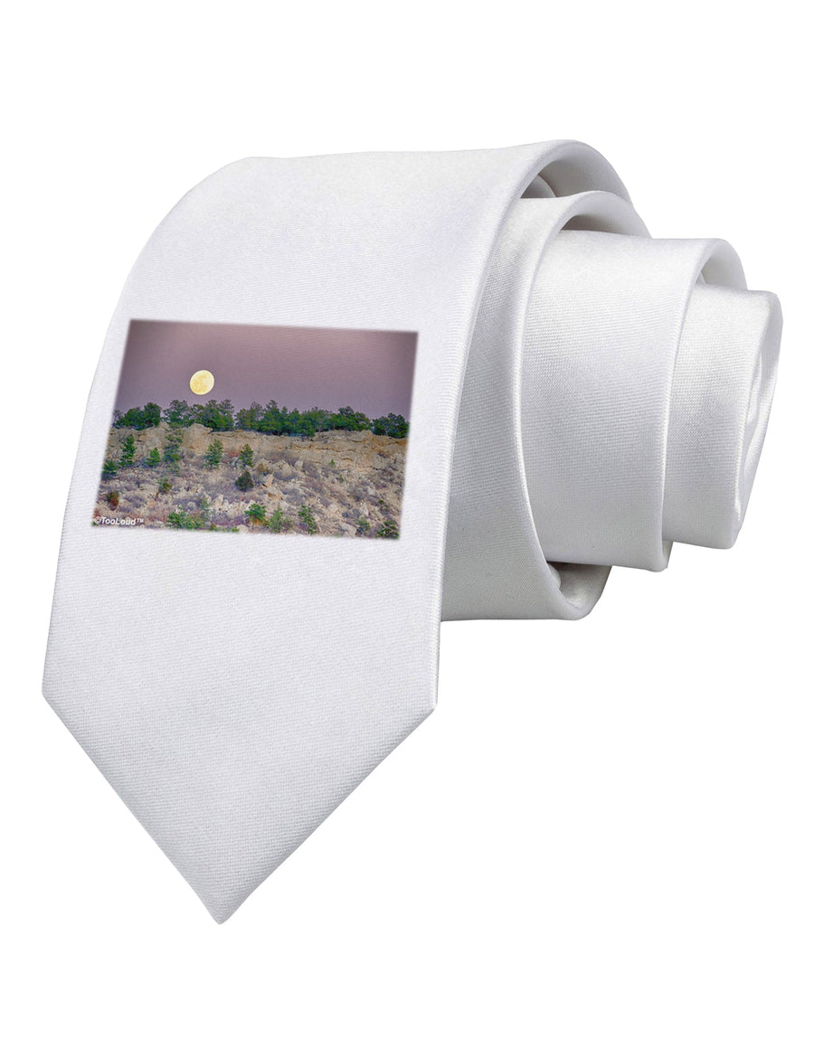 Ute Park Colorado Printed White Necktie by TooLoud